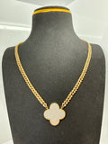 Floral Pendant 10K Gold Chain