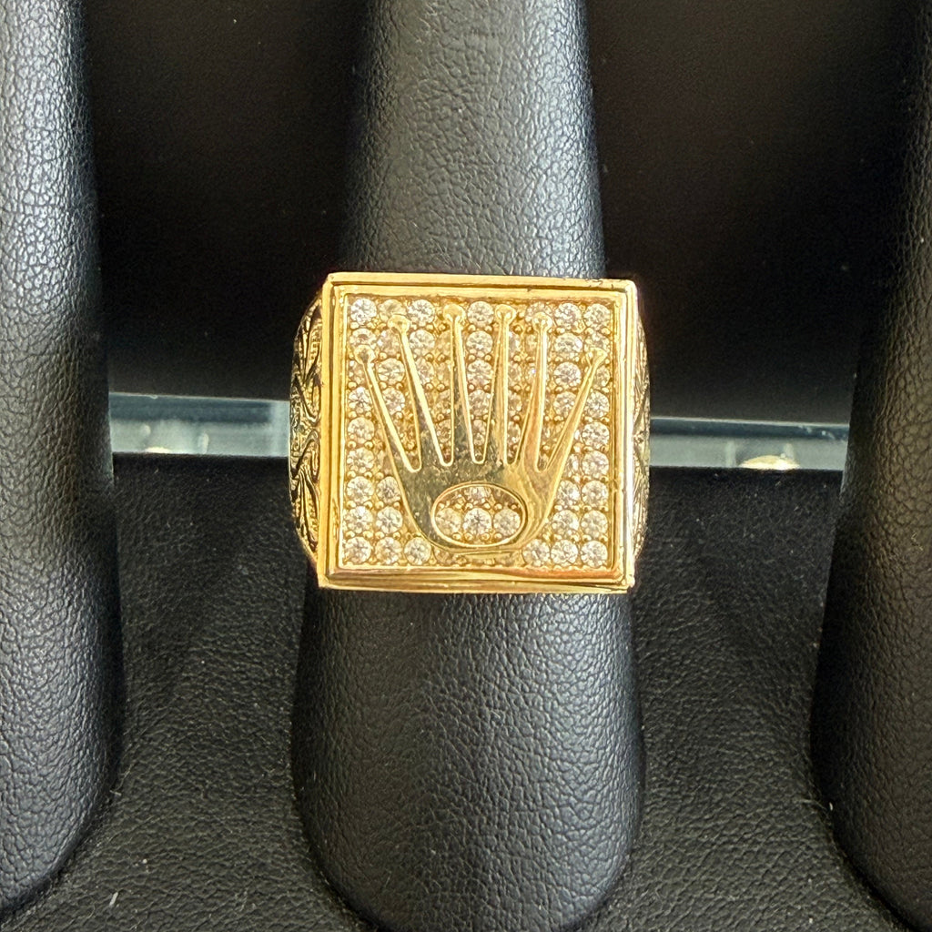 Crown Diamond 10K Gold Ring