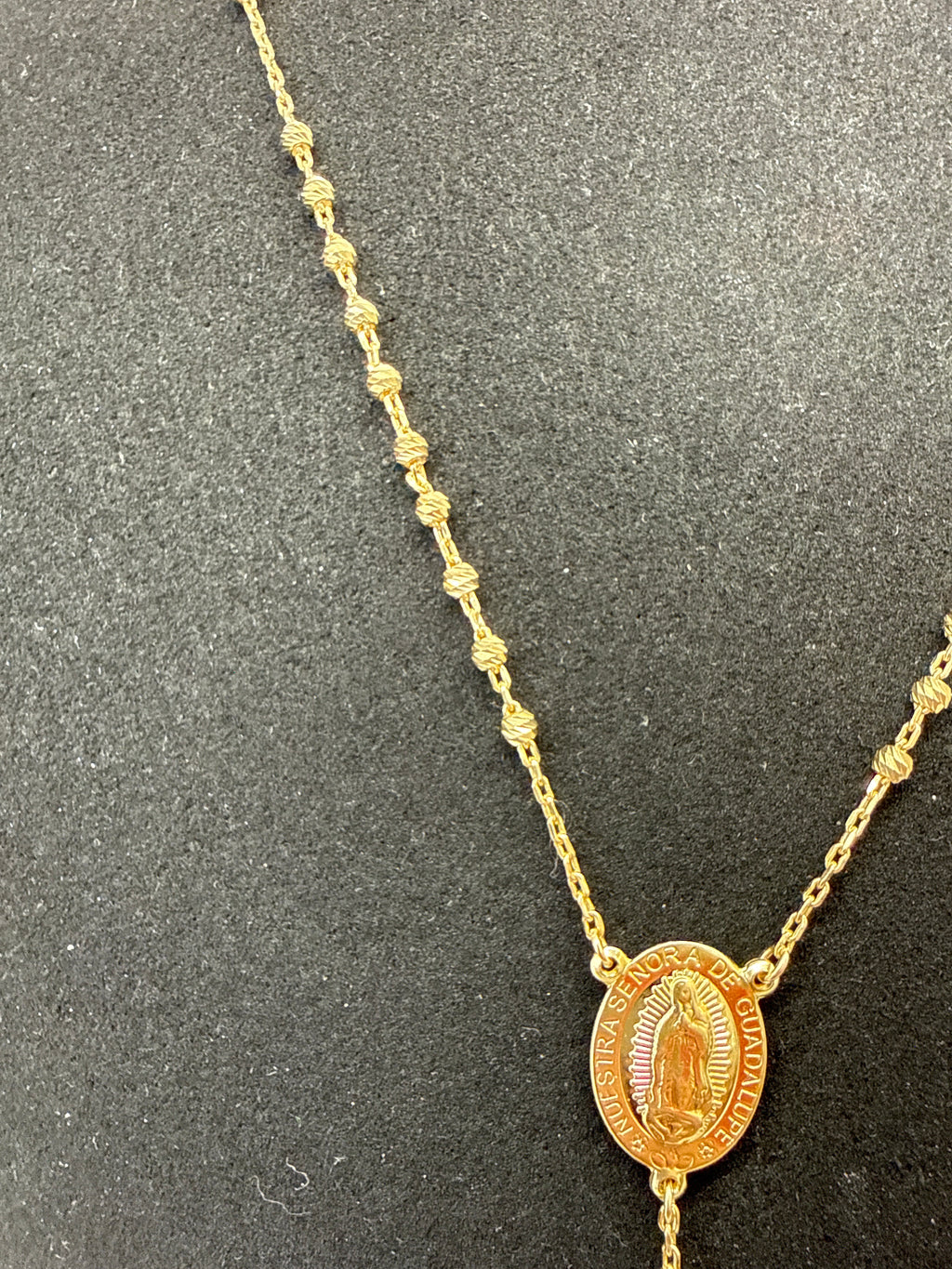 Rosary Necklace 10K Gold