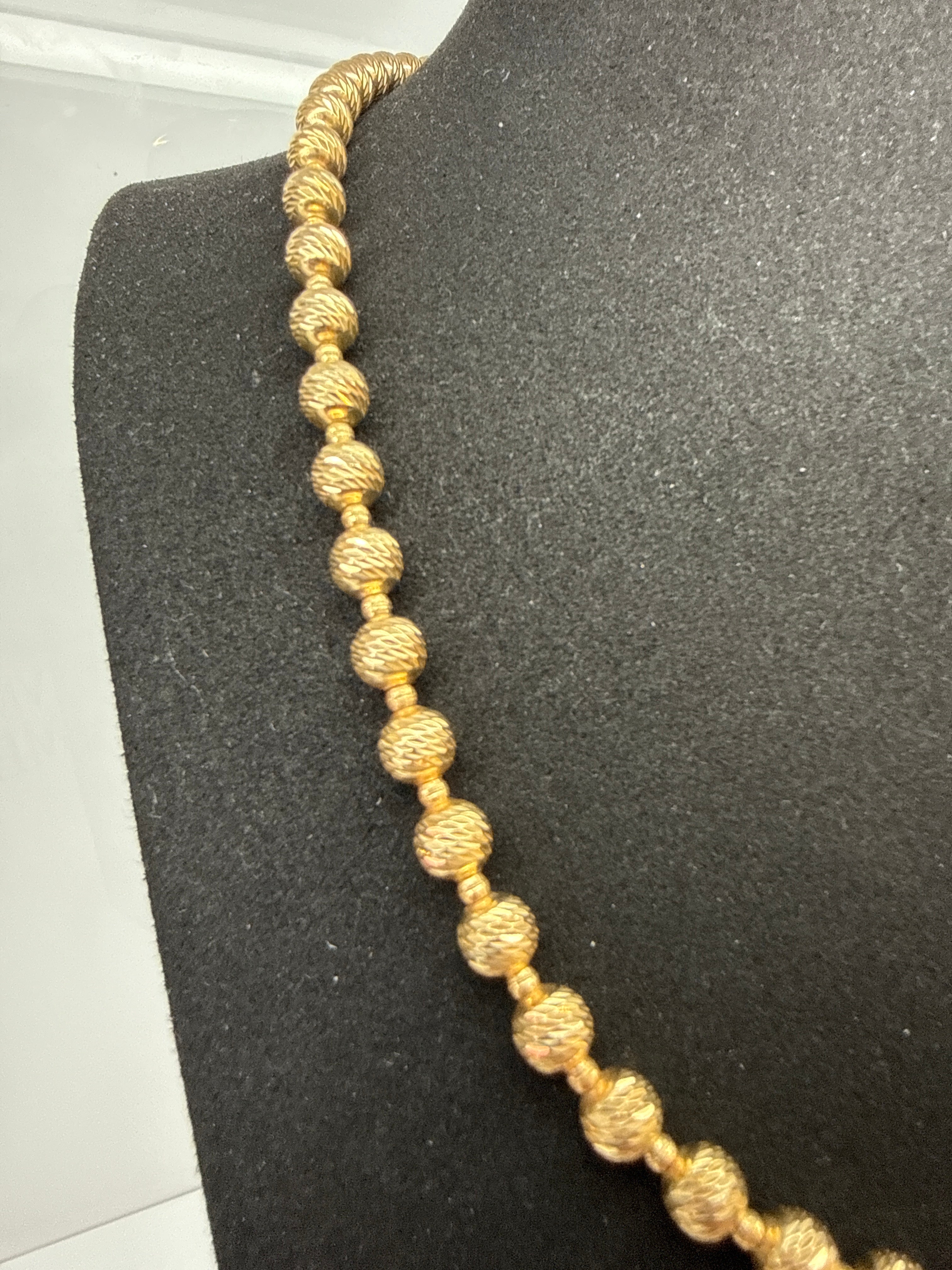 Gold Pearls 10K Necklace