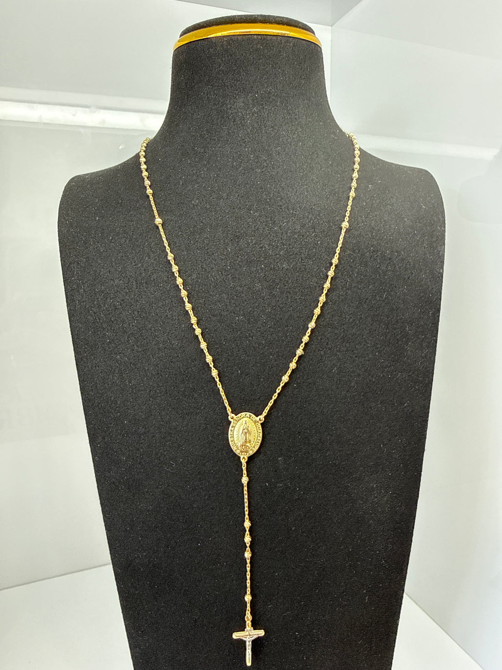 Rosary Necklace 10K Gold