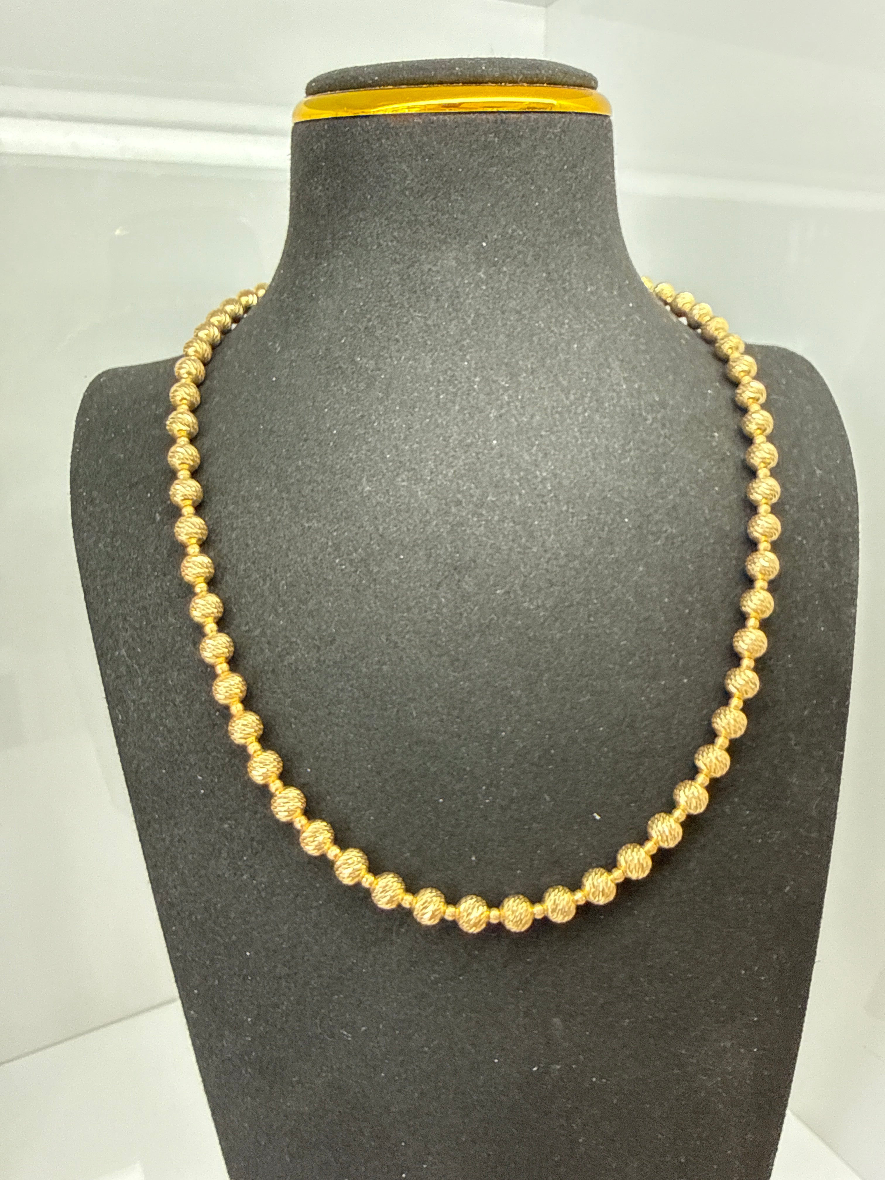 Gold Pearls 10K Necklace